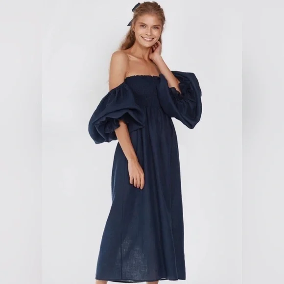 Sleeper NWT Atlanta Black Elegant LBD Shoulder Dress 100% Polyester-M - Picture 5 of 16